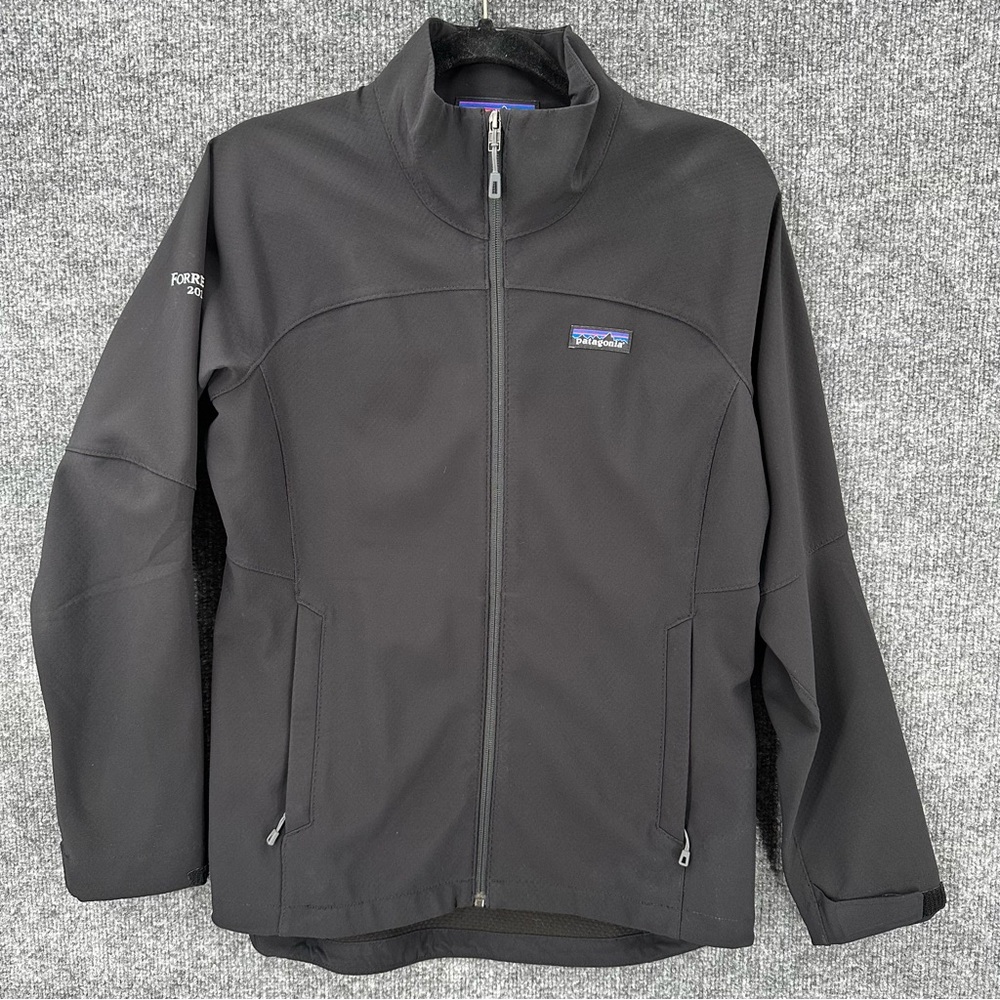 Patagonia Adze Jacket Womens XS Softshell Windbreaker Hybrid Black‎ Zip Up
